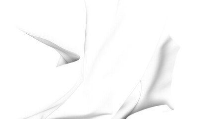 A close-up of a smooth gray fabric texture. The fabric is draped and flowing, creating abstract...