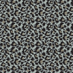 Seamless animal print pattern. Leopard fur, vector background.