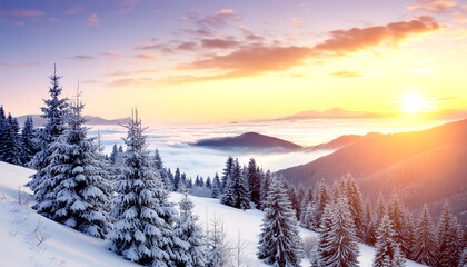 Winterlandschaft in den Bergen 