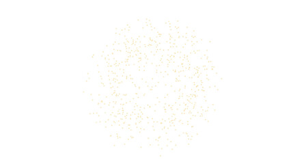 Golden Glitter Scattered on White Background