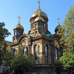 Obraz premium Church of Saints Cyril and Methodius in St. Petersburg