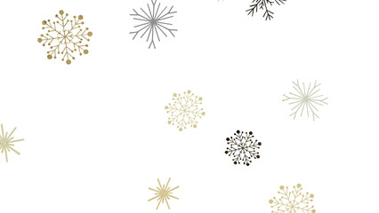 Snowflakes - Falling snow at night. Bokeh lights