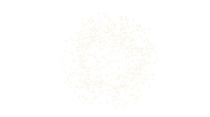 Abstract Gold Glitter Scattered On White