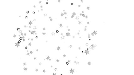 Abstract background with a pattern of white stars on a black background.