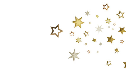 An abstract image of a cluster of golden stars on a black background