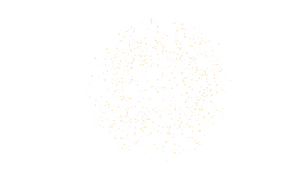 Abstract Golden Letters Scattered on White Background