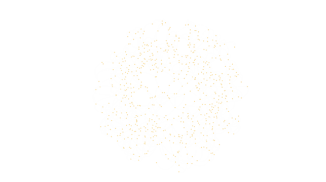 Abstract Golden Letters Scattered on White Background