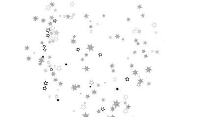 Abstract background with a pattern of white stars on a black background.