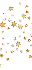 Obraz premium A background with many golden stars scattered on a black canvas, reminiscent of a starry night.