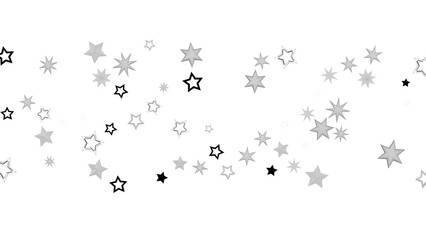 A digital illustration featuring white stars on a black background creating an abstract and cosmic starry night.