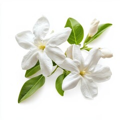 Obraz premium White jasmine on white up close.