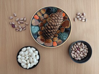 Beans on the table