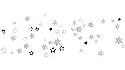 A digital illustration featuring white stars on a black background creating an abstract and cosmic starry night.