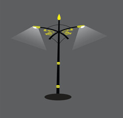 Street Light Single Stand Vector File