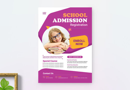 School Admission Flyer Template