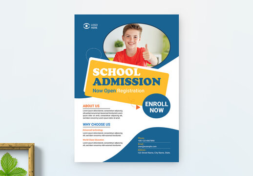 School Admission Flyer Template