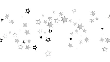 A digital illustration featuring white stars on a black background creating an abstract and cosmic starry night.