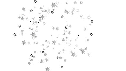 A black background with a scattering of silver stars. The stars are of varying sizes and shapes, creating a random pattern. The image is simple and minimalist, with a touch of sparkle and magic.