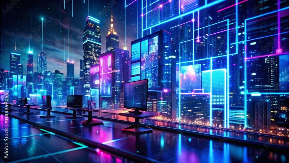 Poster night coding background, dark code wallpaper, programmer night scene, digital glitch background, abs