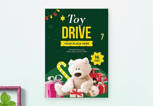 Toy Drive Flyer Poster Layout