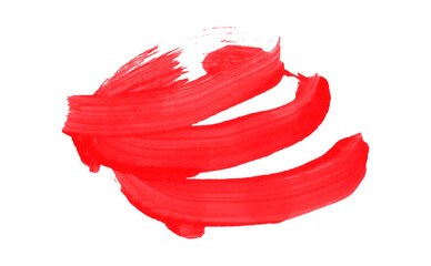 Horizontal red brush strokes on transparent background.