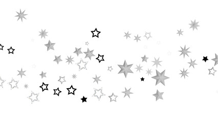 Silver Stars on Black Background