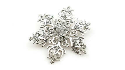 The Delicate Snowflake Isolated on White Background: A Captivating Symbol of Winter's Beauty and Purity.