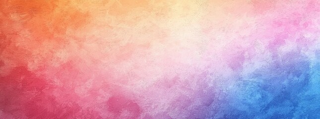 A noisy, grainy background texture featuring a sunrise gradient in vivid red and blue hues.