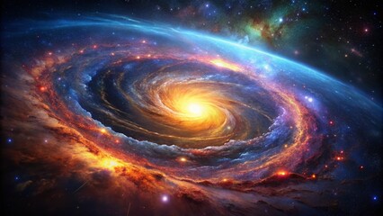 Obraz premium Night Sky Astrophotography: Quasar, Deep Space, Cosmic Nebula, Starry Night, Galaxy Photography, Celestial Wonders, Astronomical Image