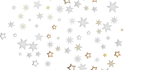 An abstract background with stars of different sizes and colors against a black backdrop.