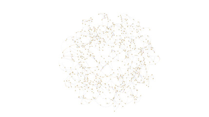 Abstract Network Structure, Connected Points, White Background