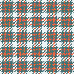 Linen seamless plaid check, geometrical tartan fabric texture. Birthday card background textile pattern vector in cyan and white colors.