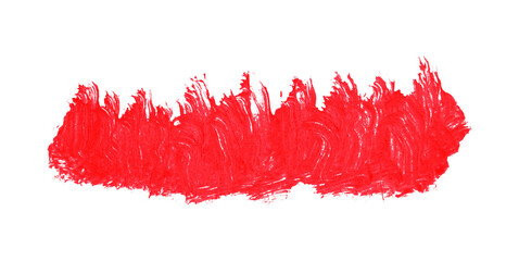 Horizontal red brush strokes on transparent background.