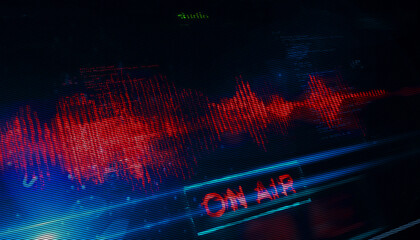 On air audio spectrum symbol illustration