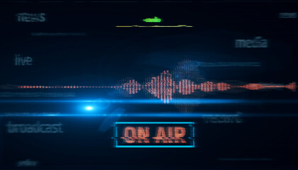 On air audio spectrum symbol illustration