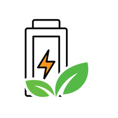 green energy icon. sustainability energy battery. Collection of renewable energy, ecology and green electricity icons. mixed design style. vector design