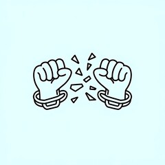 Obraz premium Golden Freedom: Breaking Chains Concept Art