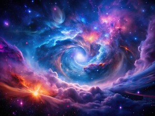 Ethereal Nebula Long Exposure Photography, Cosmic Dust, Galaxy Background, Space Art, Mystical Nebula, Starry Night, Astrophotography, Celestial Landscape