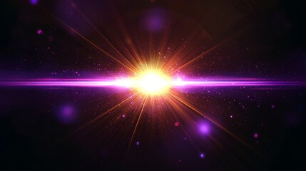 Fototapeta premium A background animation of rotating lens flares with a pink and purple optical shine that flickers.