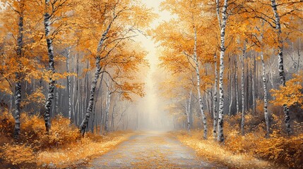 Fototapeta premium A serene scene of a sun-kissed landscape, showcasing a panoramic view with warm hues.