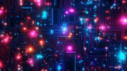 Fototapeta premium Abstract Christmas starburst background with glowing lights, perfect for holiday party or technology design