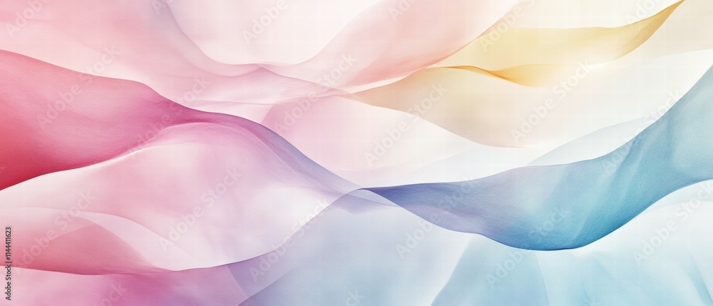 Poster abstract shapes in pastel tones ample space for copy text in graphic design