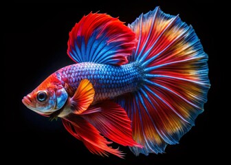 Fototapeta premium Prettiest Fish Photos: Stunning Aquarium Fish Images, Colorful Tropical Fish Pictures, Beautiful Betta Fish Photography, Vibrant Goldfish Images