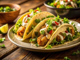 Low Light Chicken Tacos Recipe: Spicy Mayo, Lettuce, Green Onions