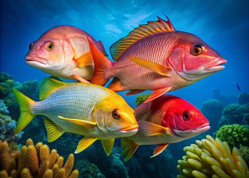 Red Snapper Fish Species: Identification Guide, Images of Mutton, Lane, Yellowtail, and Vermilion Snappers