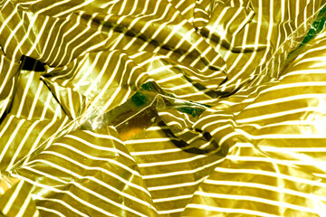 Sweet Wrapper Fine Stripes Lines on Plastic Paper Crumpled Warped Vertical or Horizontal Lined...