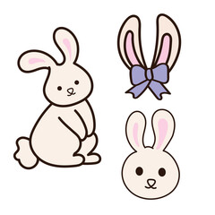 easter bunny with eggs