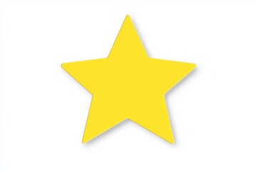 Obraz premium A lone yellow sun shines brightly against a clear backdrop, its radiant sparkle resembling a golden star on a white canvas.