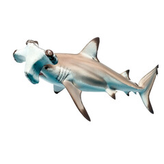 Fototapeta premium striking hammerhead shark swimming gracefully in ocean