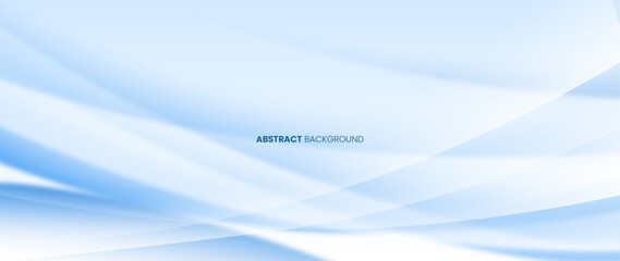 A blue abstract background decorated with a fancy white striped vector illustration. Geometric shape background.	